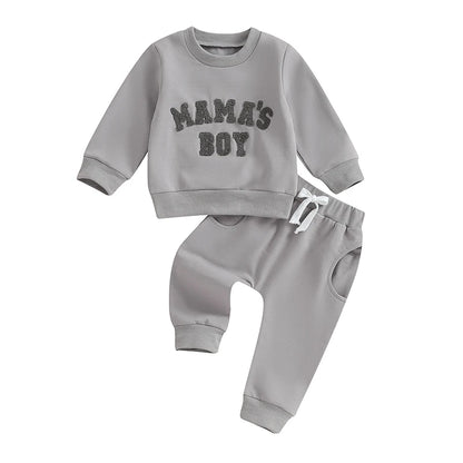 2025 Lorrainian 0-3Y Newborn Toddler Baby Boy Fall Winter Outfits Letter Crewneck Sweatshirt Casual Pants Set 2Pcs Clothes