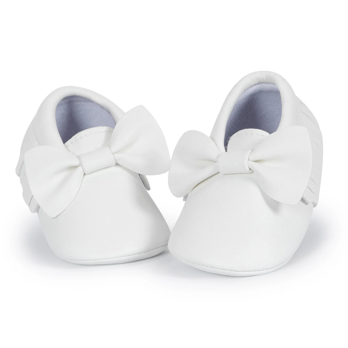 Meckior Baby Shoes Newborn Infant Boy Girl First Walker PU Sofe Sole Princess Bowknot Fringe Toddler Baby Crib Shoes Casual