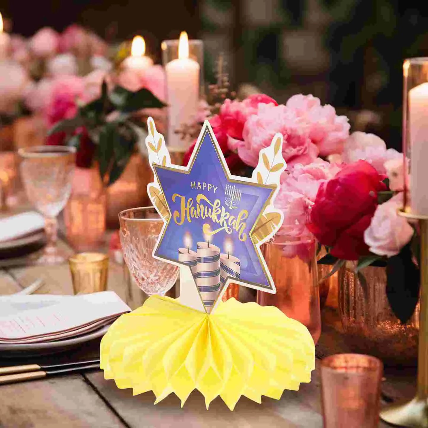 Hanukkah Party Decorations Honeycomb Centerpieces Table naments Holiday Supplies Festive Accessories Indoor Decor Layouts