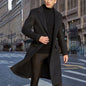 Korean Trend Men's Loose Casual Single-breasted Overcoat Autumn Winter Fashion New Long Sleeve Woolen Long Coat 2025