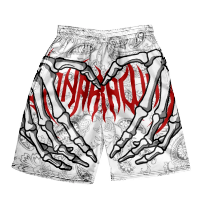 2025 Summer Classic Skull Beach Short Pants New Fashion Skeleton Hand Print Men Women Gym Shorts Quick Drying Trunks Ice Shorts