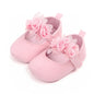 Girls Shoes Soft Soles Non-slip Beautiful Flowers Solid Color Fashion Toddler Infant Newborns Crib First Walkers Princess Shoes