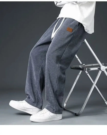 2025 New Design Spring Autumn Straight Sweatpants men baggy pants Men's pants joggers Male Loose Grey Casual Pants for men's