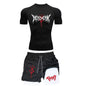 Anime Berserk Compression Set Men's Workout Gym T-shirts Breathable Running Shorts Quick Dry Sports Rash Guard Sportwear Set