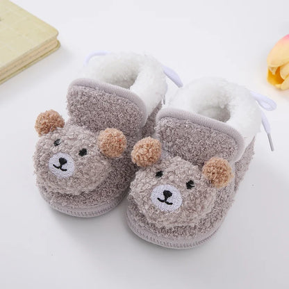 Winter Snow Baby Boots Newborn Toddler Warm Boots Winter First Walkers Baby Girls Boys Shoes Soft Sole Cute Cartoon Snow
