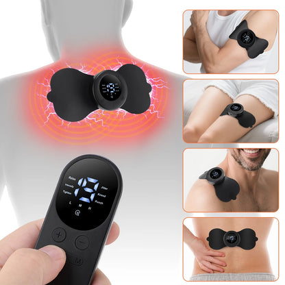 Smart Electric Neck Massager Set Cervical Patch 8 Modes 19 Levels Intensity Portable Home Use Massage Tools for Relieve Fatigue