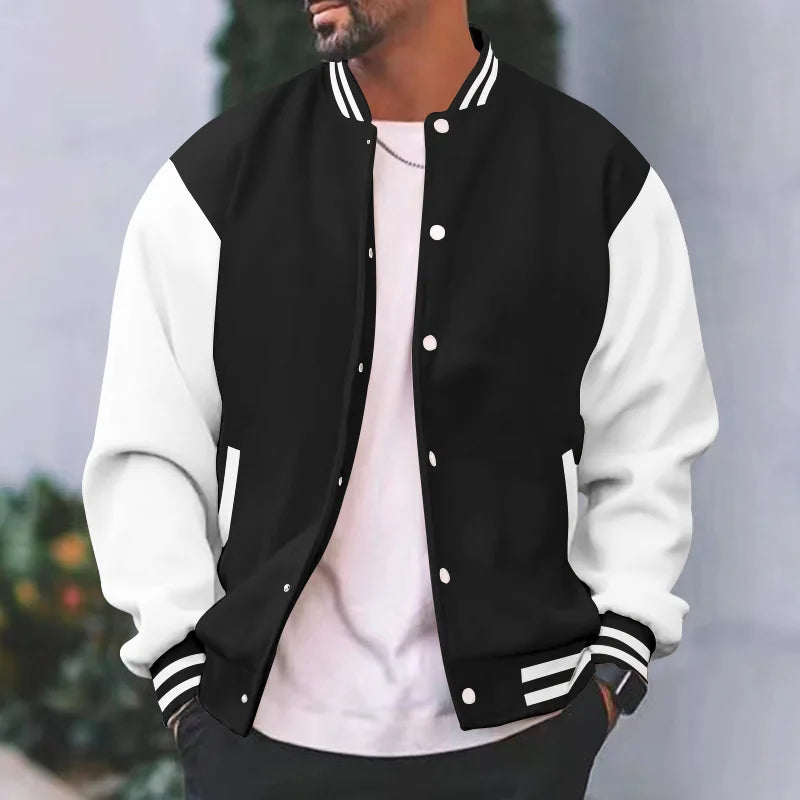 2025 New Loose Trendy Brand Baseball Jersey  Men Fashion Bomber Jacket Men's Casual Plus Size Tops Street Men's overcoat
