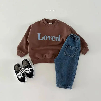 2025 Autumn New Baby Loose Denim Trousers Infant Toddler Casual Pants Fashion Boys Girls Versatile Pocket Jeans Kids Clothes