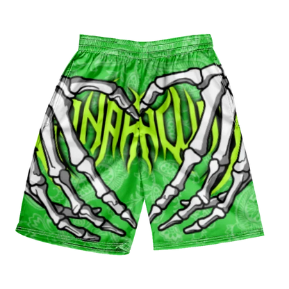 2025 Summer Classic Skull Beach Short Pants New Fashion Skeleton Hand Print Men Women Gym Shorts Quick Drying Trunks Ice Shorts