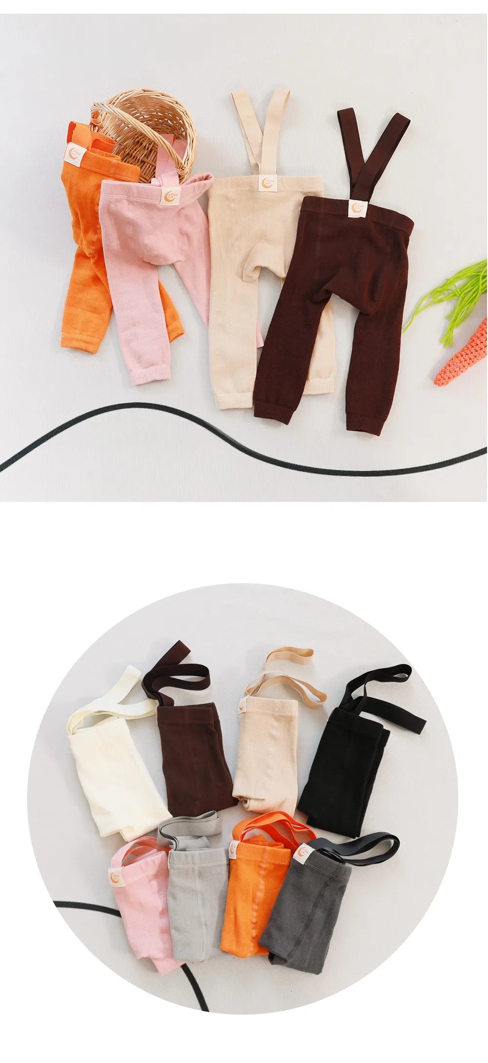 2025 Spring Fashion Boy Baby Solid High Waist Overalls Girl Children Cotton Leggings Infant Casual Suspenders Pants Kid Trousers