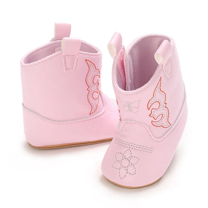 Baby Boots Made Of Soft PU and High-quality Cotton 2024 New Autumn and Winter Short Boots With Rubber Soles and Anti Slip Baby
