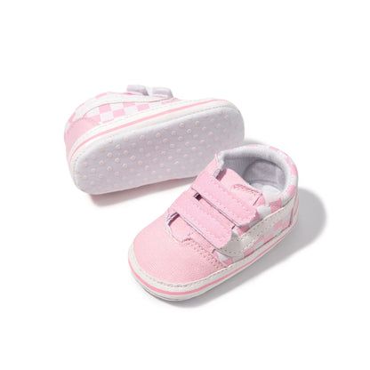 Meckior New Baby Canvas Sneakers Anti-slip Soft Plaid Baby Boy Girl Shoes Newborns First Walkers Infant Baby Unisex Casual Shoes