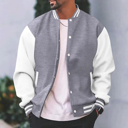 2025 New Loose Trendy Brand Baseball Jersey  Men Fashion Bomber Jacket Men's Casual Plus Size Tops Street Men's overcoat