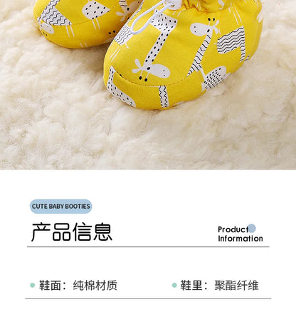 Newborn Baby Shoes for Boys Girls Winter Warm Thicken Plush Toddler Shoes Soft Sole Kids Short Booties Infant First Walker