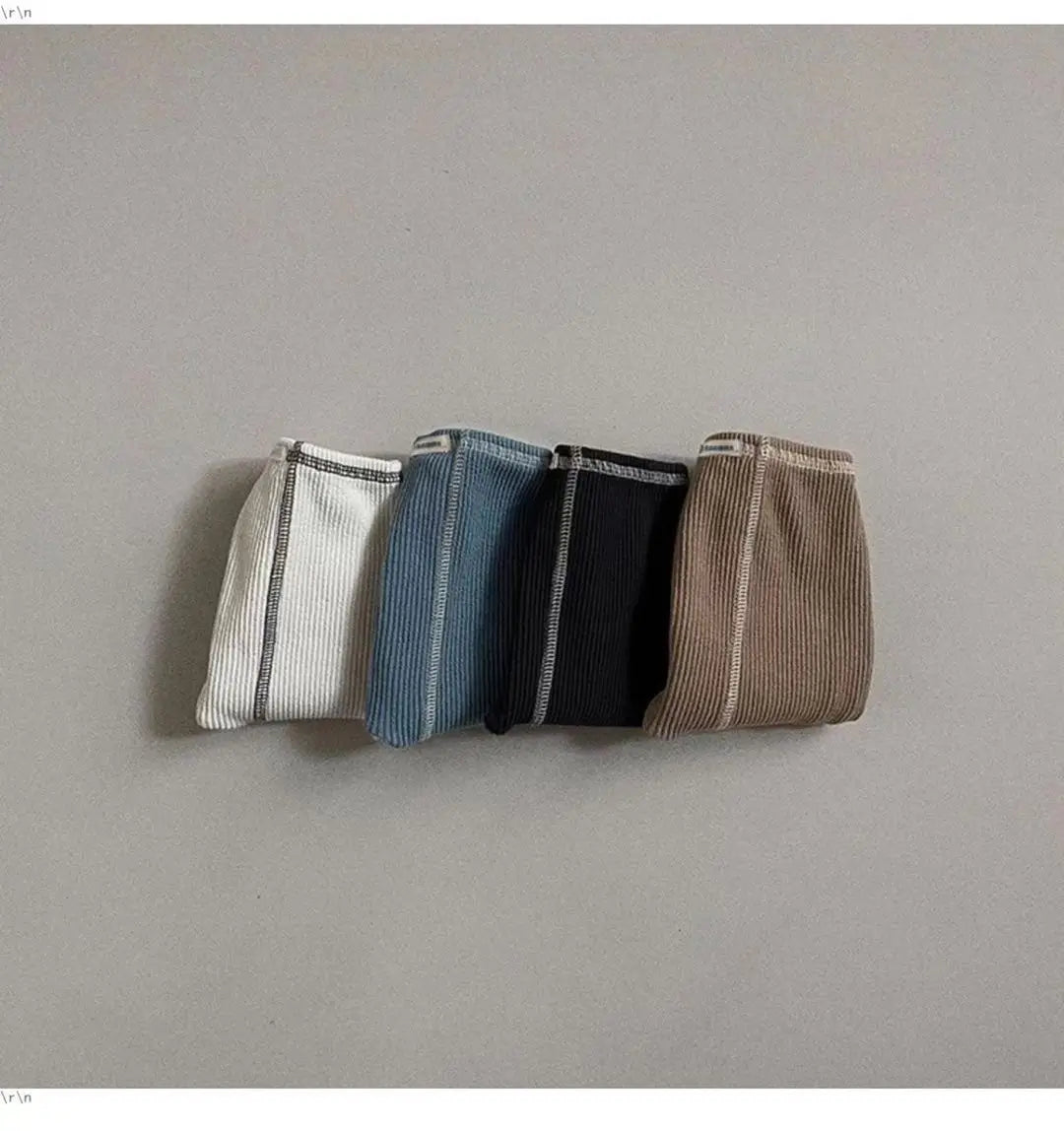 Autumn New Baby Solid Thread Leggings Cotton Boy Girl Drawstring Trousers Infant Toddler Pp Pants Newborn Casual Pants 0-24M