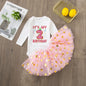 Baby Girl's 1st Birthday Outfit Birthday Girls Dress Set Newborn Infant Baby Girls 1st Birthday Dress Birthday Party Costume