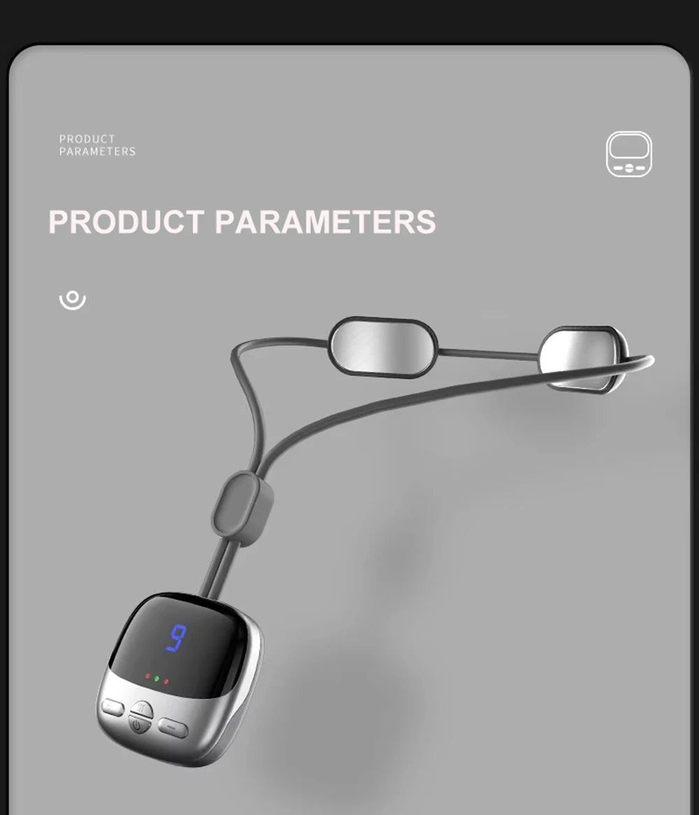 Smart TENS+EMS Electric Neck Massager with Micro-Current Portable Hot Compress for Cervical Spine Shoulder And Neck Pain Relief