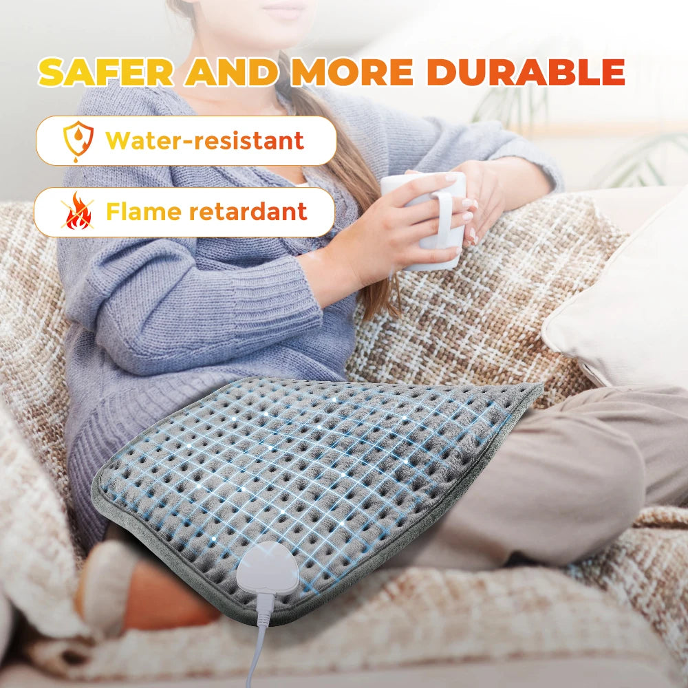 Electric Heating Blanket for Home Use - 9 Levels Thermal Heated Mat Home Soft Safe Winter Body Back Leg Warmer Pads 60*30cm