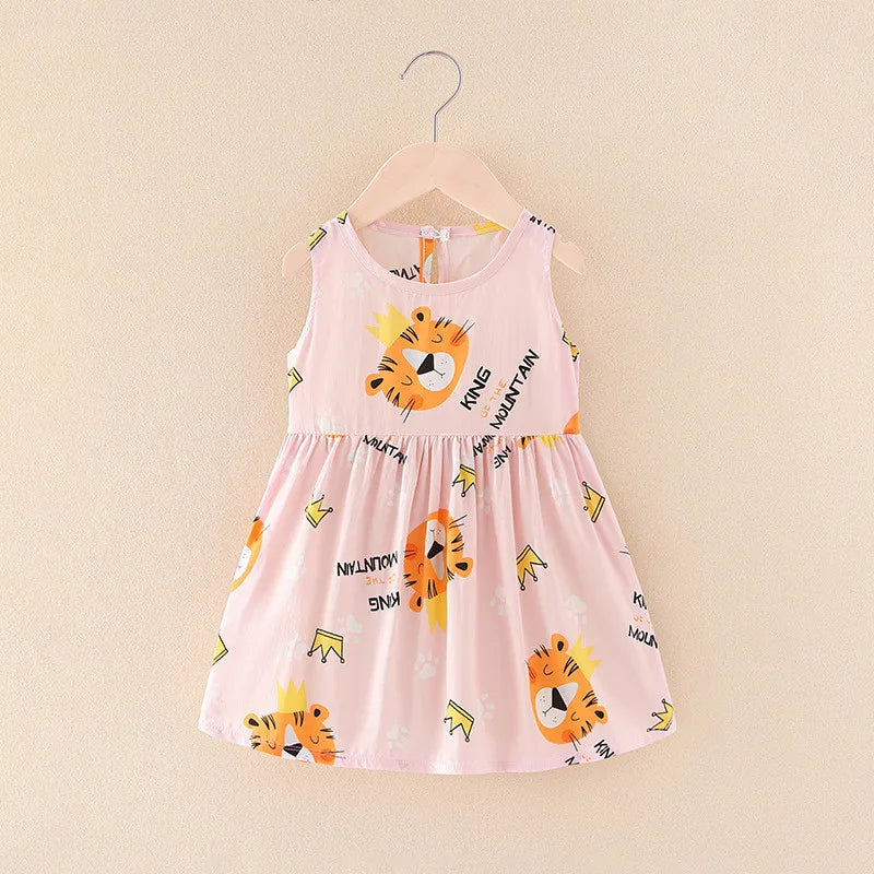 Baby Girls Clothes Summer Dress Flying Sleeve Newborn Infant Dresses Plaid Sleeveless Cotton Newborn Princess Dress Baby Girl
