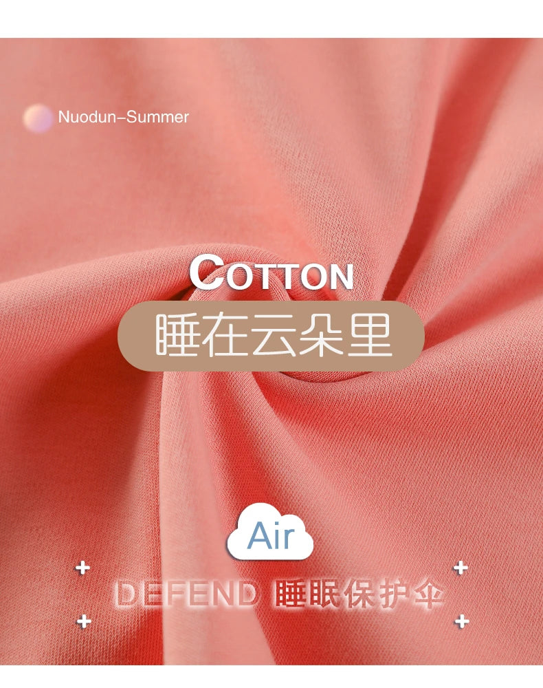 Cotton Womens Pajamas Sets Long Pants Leisure Woman's Sleepwear Ladies Elegant Lattice Printing Pajama Girls Homeware Suit