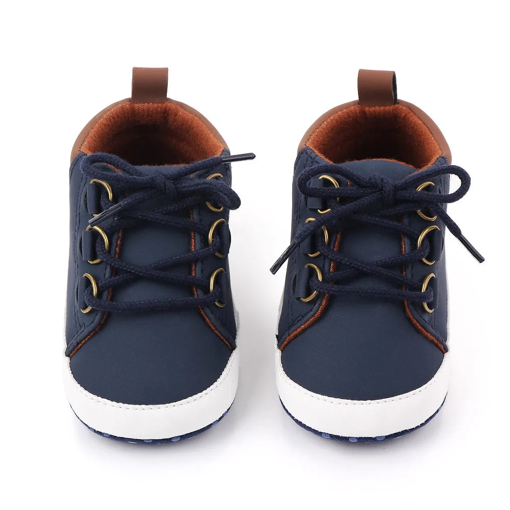 Shoes Baby Boy Newborn Infant Toddler Casual Comfort Cotton Sole Anti-slip PU Leather First Walkers Crawl Crib Moccasins Shoes