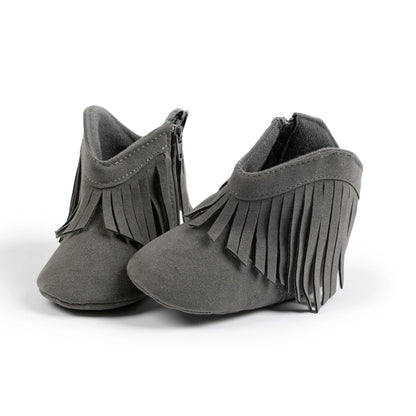 KIDSUN Baby Booties Girl Boy Pre walker Solid Infant Toddler First Walkers Soft Sole Anti-slip Boots Newborn Moccasin