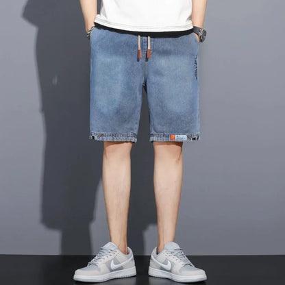 Men's Loose Baggy Denim Short Men Jeans Fashion Streetwear Hip Hop Long Capri Cargo Shorts Pocket Male pantaloons cartos