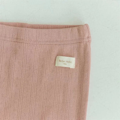 Spring Autumn Toddler Solid Bind Foot Pantyhose Boy Infant Simple Patch Leggings Girl Baby Cotton Home wear Pants Kid Trousers