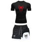 Men's Workout Compression Set Y2K Spider Printed Gym T-shirts Breathable Running Shorts Quick Dry Sports Rash Guard Sportwear Set