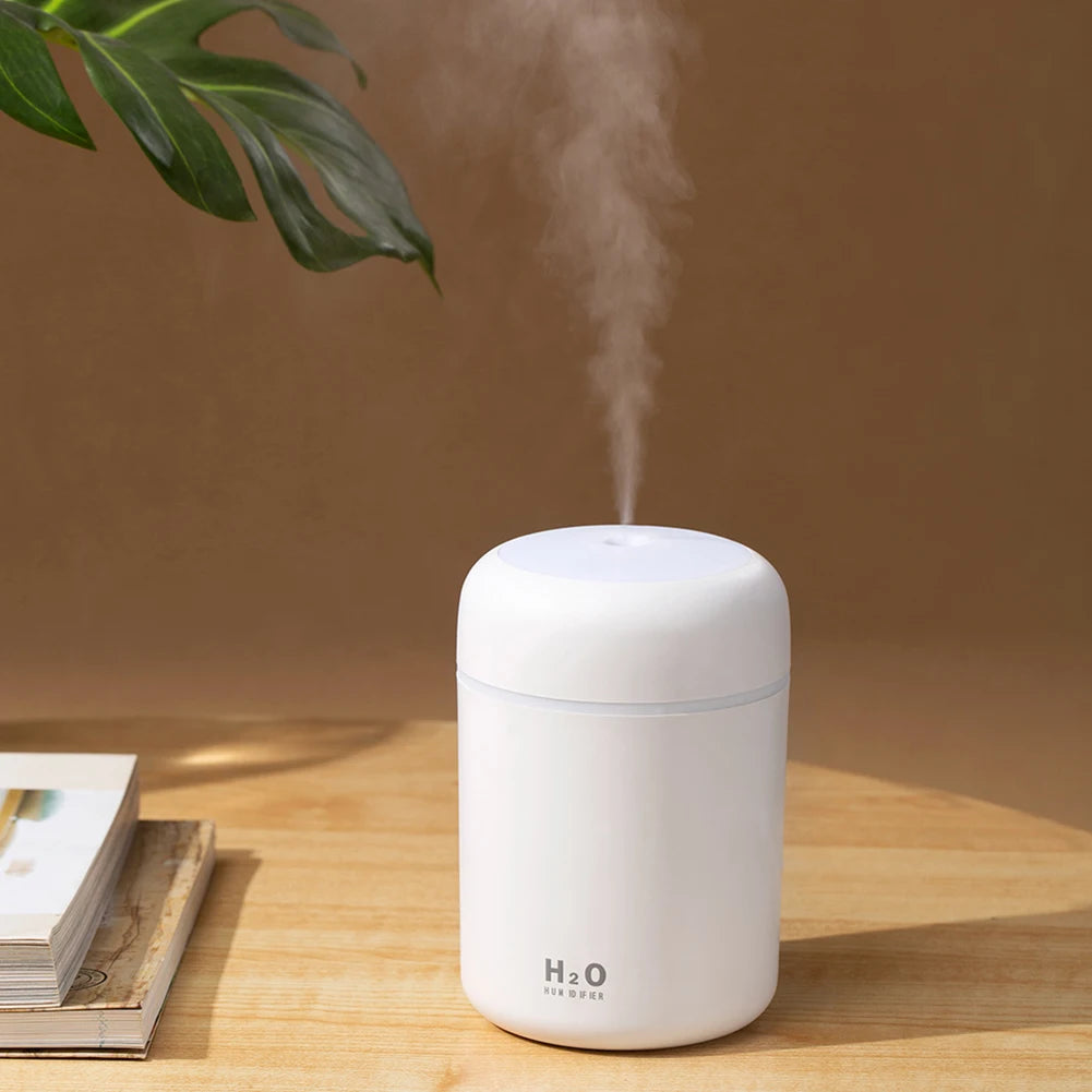 300ml Air Humidifier USB Ultrasonic Aroma Essential Oil Diffuser Romantic Soft Light Humidifier Mini Cool Mist Maker Purifier