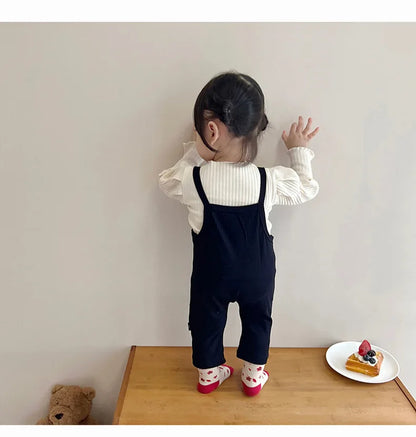 2025 Spring New Baby Girl Sleeveless Romper Cotton Infant Toddler Solid Casual Overalls Girls Trousers Children Strap Jumpsuit