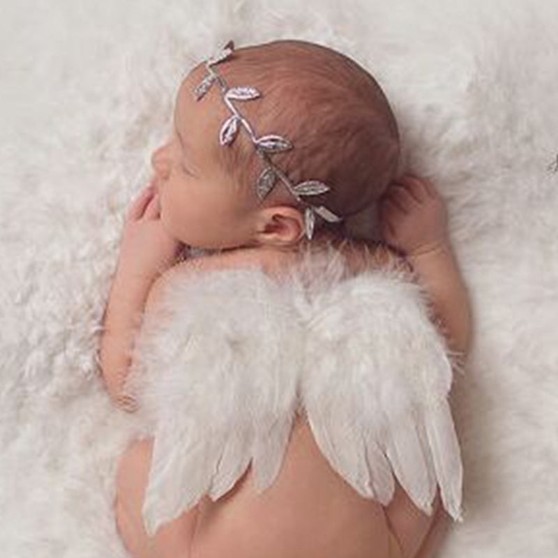 Newborn Photography Props Outfits Baby Headdress and Baby Wings Set