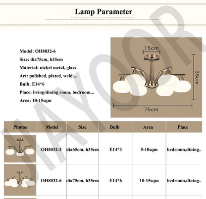 Modern Luster Led Chandelier Lighting Living Dining Room Décor Lights Bedroom Hanging Light Luminaire Home Decor Items Lamps