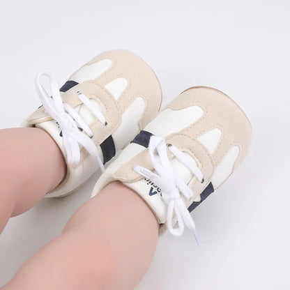 Newborn Baby Sneakers Letter Patchwork Baby Casual Shoes Anti-slip Hundred Toddler Baby Boys Girls Shoes 0-18 Months