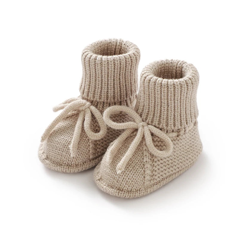 Breathable Non-Slip Infant Boys Girls First Walker Shoes Casual Solid Knitted Newborn Unisex Floor Pre walker Toddler Lightweight