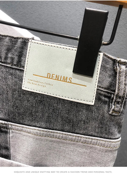 Pants Men Jeans Shorts Hole Streetwear Harajuku Slim Straight Denim Shorts Summer Casual Baggy Ripped Jeans for men clothing