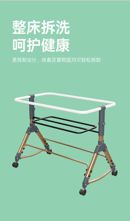 Baby Crib Newborn Small Bed Splicing Large Bed Cradle Bed Sleeping Basket Movable Foldable Portable And Multifunctional