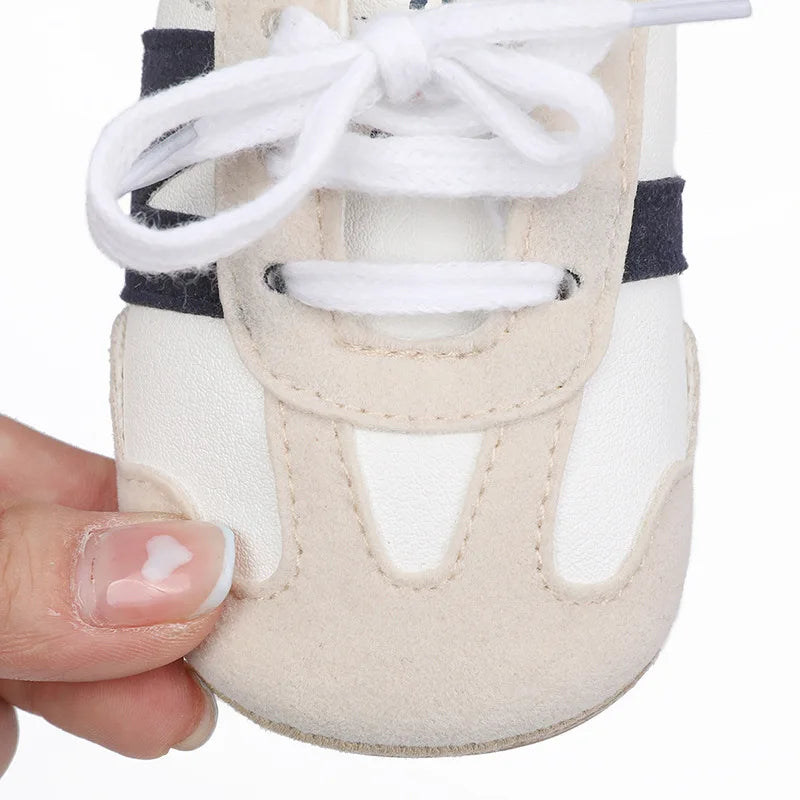 Newborn Baby Sneakers Letter Patchwork Baby Casual Shoes Anti-slip Hundred Toddler Baby Boys Girls Shoes 0-18 Months