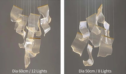 Modern Simple Led Luxurious Duplex Building Large Chandelier Living Room Creative Villa Pendant Lamp Stair Dining Hall Lighting