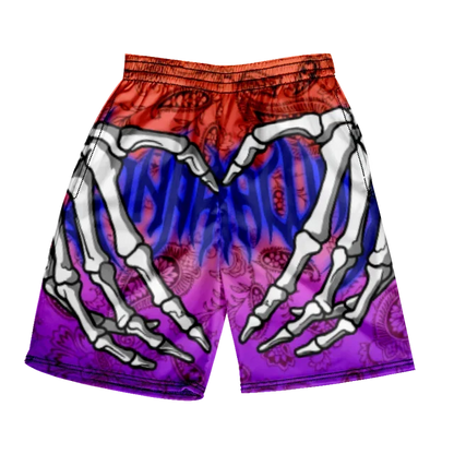 2025 Summer Classic Skull Beach Short Pants New Fashion Skeleton Hand Print Men Women Gym Shorts Quick Drying Trunks Ice Shorts