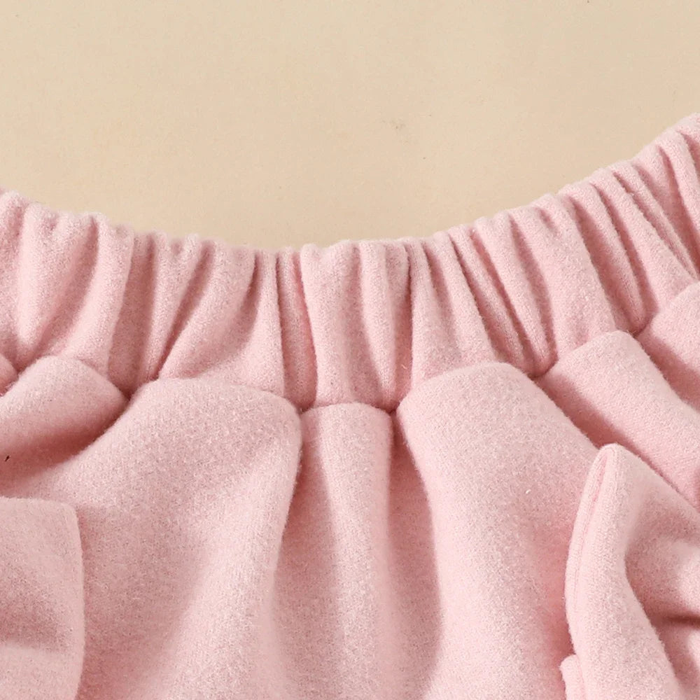 Baby Girls Clothes New Year Set 0-3Y Long Sleeve Big Bow Top Irregular Skirt and Beret 3Pcs Toddler Christmas Clothes