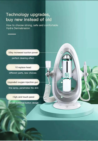 Peeling Beauty Device New Small Bubble Oxygen Injection Instrument Hydra Dermabrasion Aqua Facial Cleaning Suction Blackhead