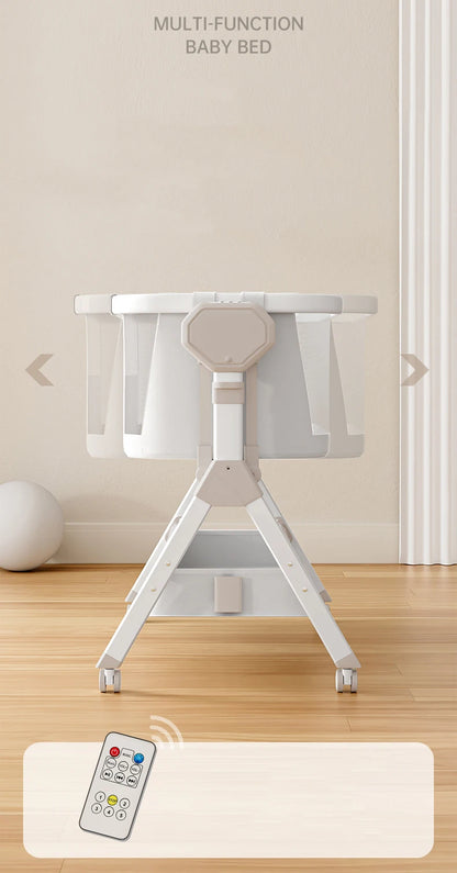 Folding cribs Baby bed Switch large bed Multifunctional infants and young children to move new baby bed