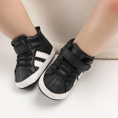 0-18M Baby Shoes Boy Newborn Infant Toddler Casual Comfort Cotton Sole Anti-slip PU Leather First Walkers Crawl Crib Shoes