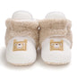 2025 Baby Autumn Winter Boots Baby Girl Boys Winter Warm Shoes Solid Fashion Toddler Fuzzy Balls First Walkers Kid Shoes 0-18M