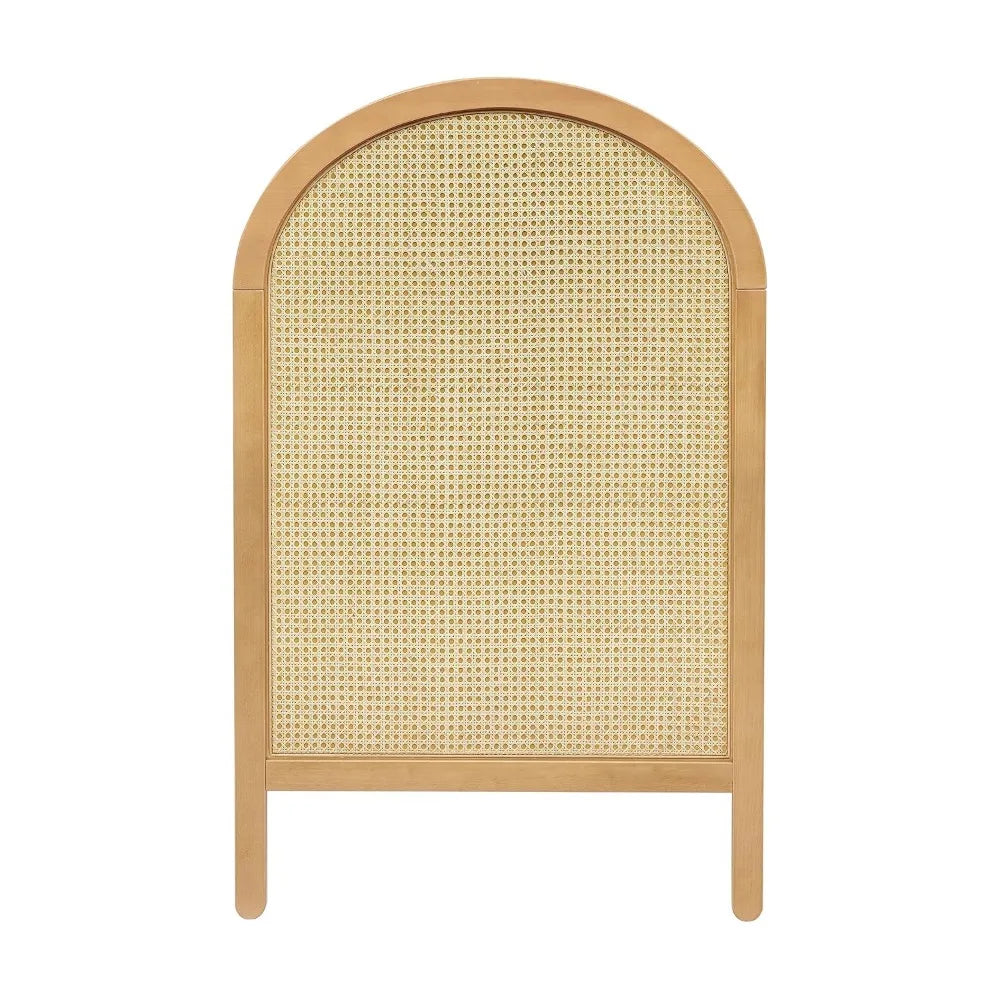 Bondi Cane 3-in-1 Convertible Crib with Toddler Bed Conversion Kit in Honey with Natural Cane, Greengard Gold Certified