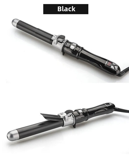 Automatic Hair Curler 1.1inches Rotating Curling Iron with LED Display Fast Heating Curling Wand Hair Curler for Home Travel Use