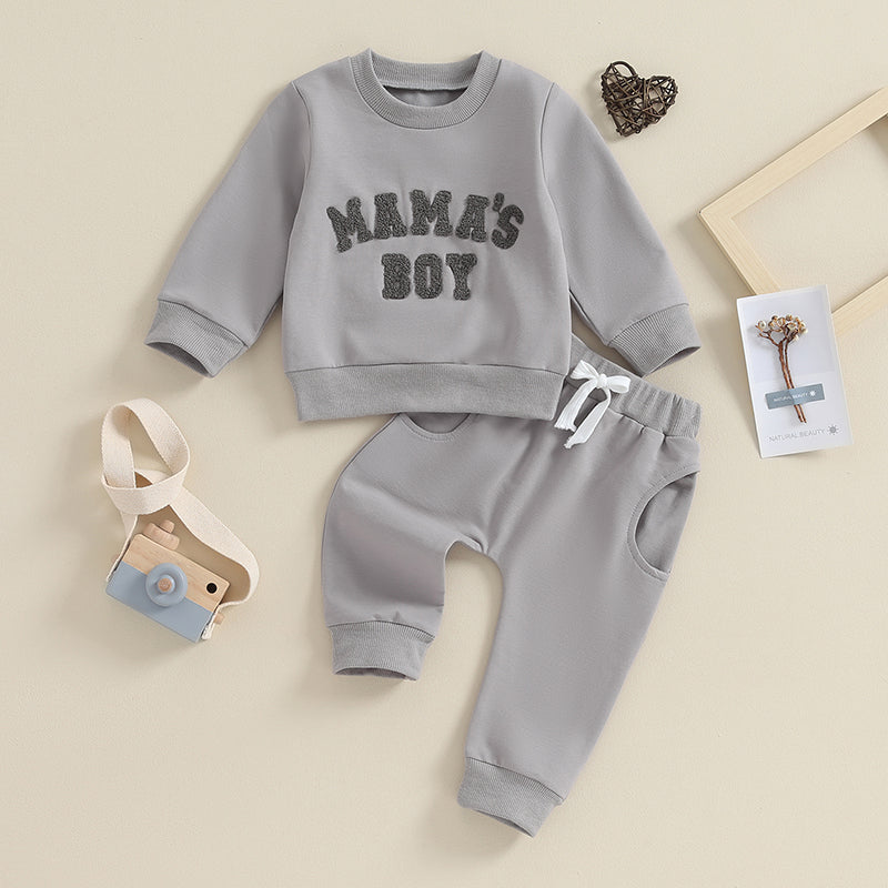 2025 Lorrainian 0-3Y Newborn Toddler Baby Boy Fall Winter Outfits Letter Crewneck Sweatshirt Casual Pants Set 2Pcs Clothes