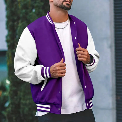 2025 New Loose Trendy Brand Baseball Jersey  Men Fashion Bomber Jacket Men's Casual Plus Size Tops Street Men's overcoat