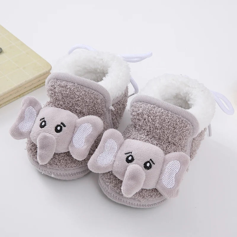 Winter Snow Baby Boots Newborn Toddler Warm Boots Winter First Walkers Baby Girls Boys Shoes Soft Sole Cute Cartoon Snow